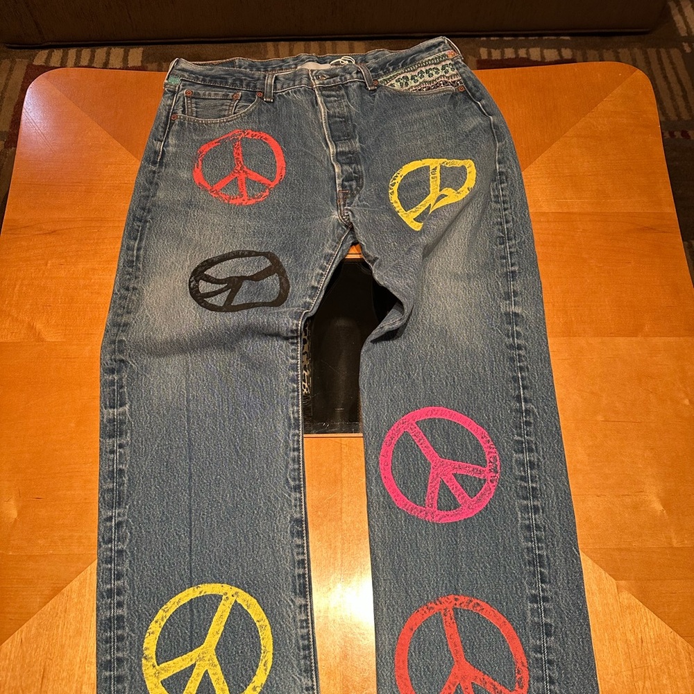 Tricia Fix Free People Levi 501 button up Jeans